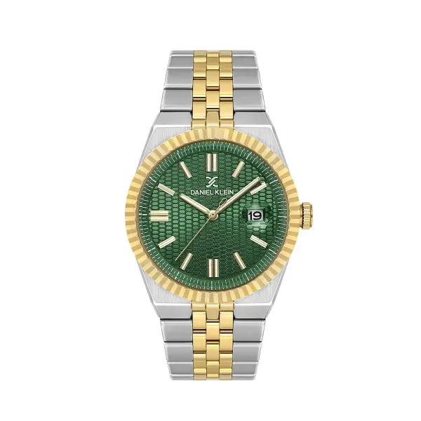 Kadranı Yeşil Kordonu Gold Gümüş Sevgili Çift Kol Saati