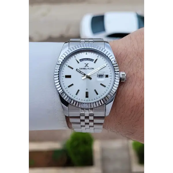 Gümüş Renk 42 Mm Erkek Kol Saati