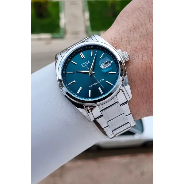 Kadranı Mavi Kordonu Gümüş Renk 42 Mm Erkek Kol Saati