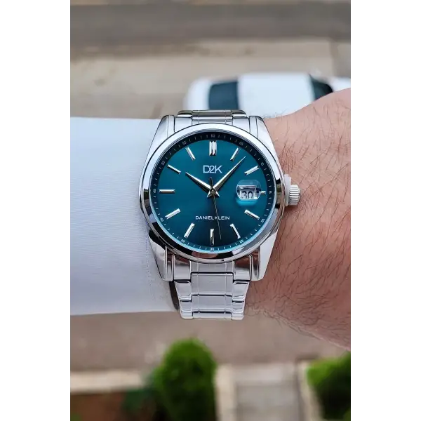 Kadranı Mavi Kordonu Gümüş Renk 42 Mm Erkek Kol Saati