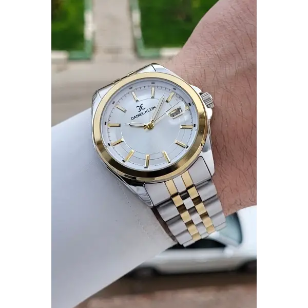 Gold Gümüş Renk 42 Mm Erkek Kol Saati