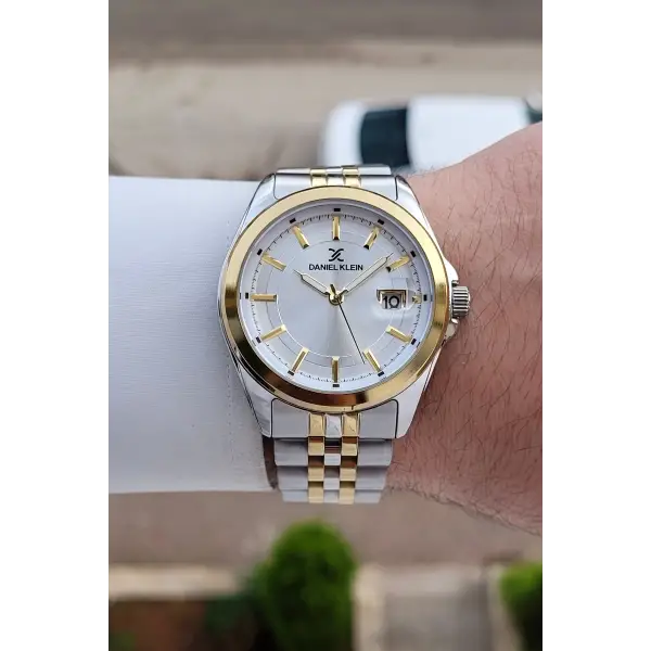 Gold Gümüş Renk 42 Mm Erkek Kol Saati