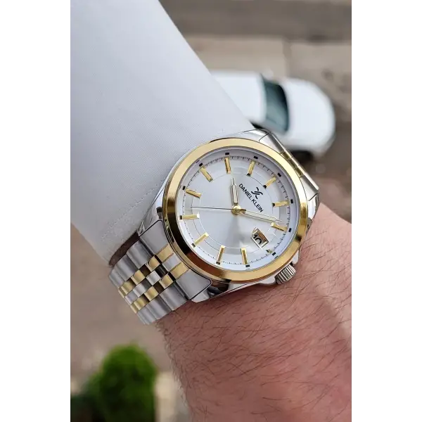 Gold Gümüş Renk 42 Mm Erkek Kol Saati