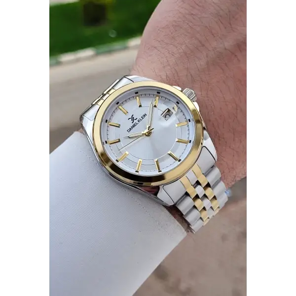 Gold Gümüş Renk 42 Mm Erkek Kol Saati