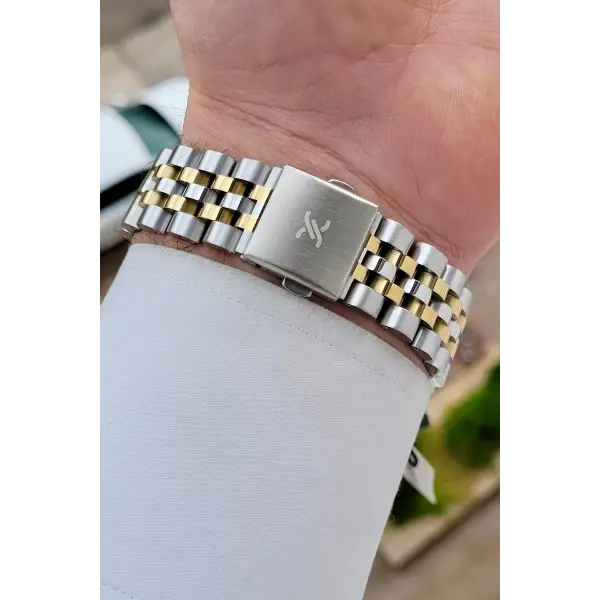 Gold Gümüş Renk 42 Mm Erkek Kol Saati
