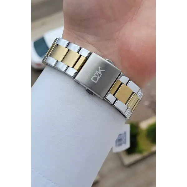 Kadranı Yeşil Kordonu Gold Gümüş Renk 42 Mm Erkek Kol Saati