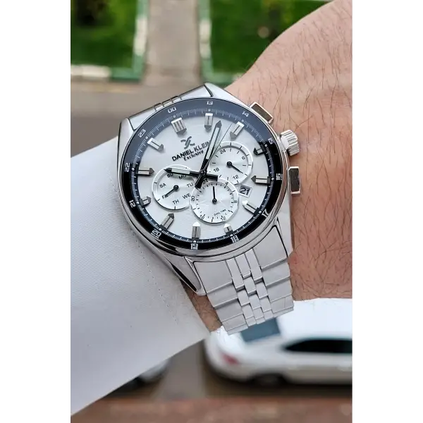 Gümüş Renk 44,5 Mm Erkek Kol Saati