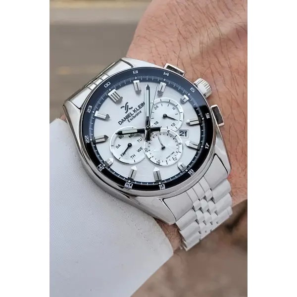 Gümüş Renk 44,5 Mm Erkek Kol Saati