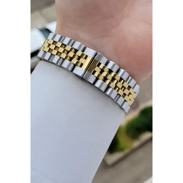 Gold Gümüş Renk 42 Mm Erkek Kol Saati