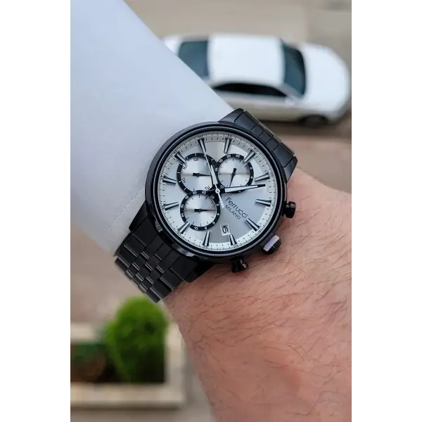 Siyah Renk İç Göstergeleri Aktif 41 Mm Erkek Kol Saati