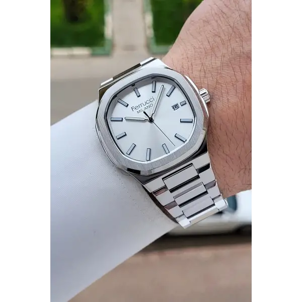 Gümüş Renk 40 Mm Erkek Kol Saati