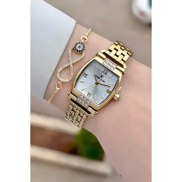 Gold Renk 24 mm Hediye Paketli Kadın Kol Saati