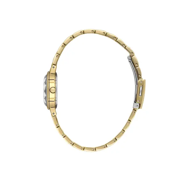 Kadranı Bordo Kordonu Gold Renk 25 Mm Hediye Paketli Kadın Kol Saati