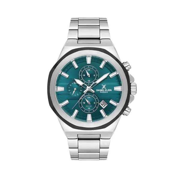 Kadranı Yeşil Kordonu Gümüş Renk 44 Mm İç Göstergeleri Aktif Erkek Kol Saati