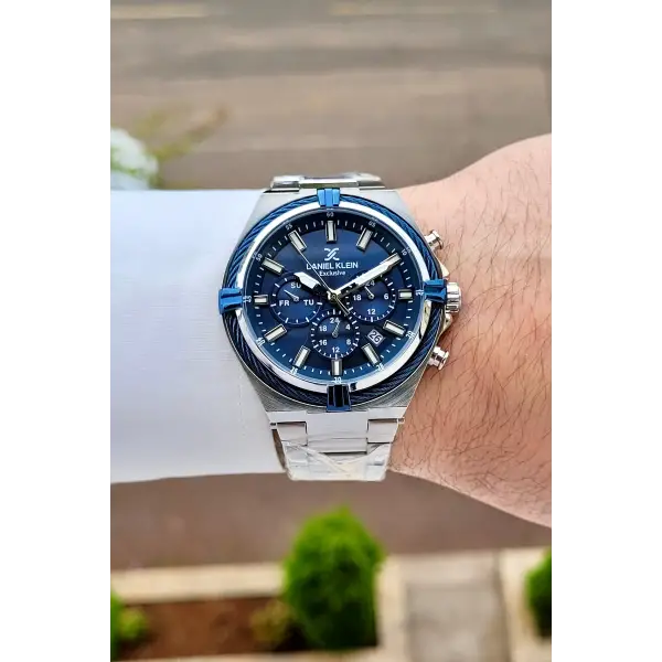 Kadranı Siyah Kordonu Gümüş Renk 44 Mm Hediye Paketli İç Göstergeleri Aktif Erkek Kol Saati