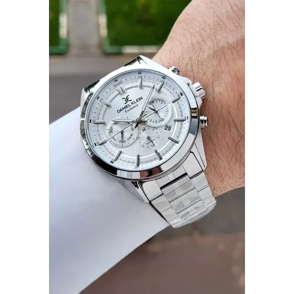 Gümüş Renk 44 Mm Hediye Paketli İç Göstergeleri Aktif Erkek Kol Saati