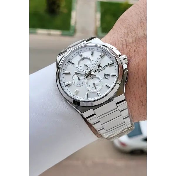 Gümüş Renk 43,5 Mm Hediye Paketli İç Göstergeleri Aktif Erkek Kol Saati