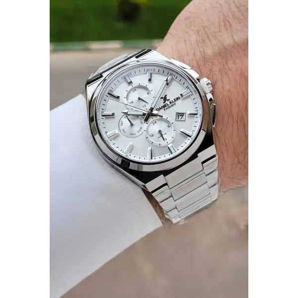 Gümüş Renk 43,5 Mm Hediye Paketli İç Göstergeleri Aktif Erkek Kol Saati