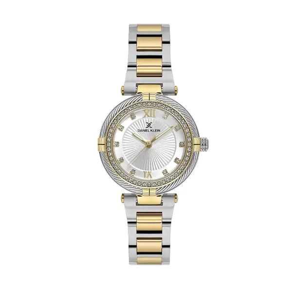 Gold Gümüş Renk Hediye Paketli 32 Mm Kadın Kol Saati