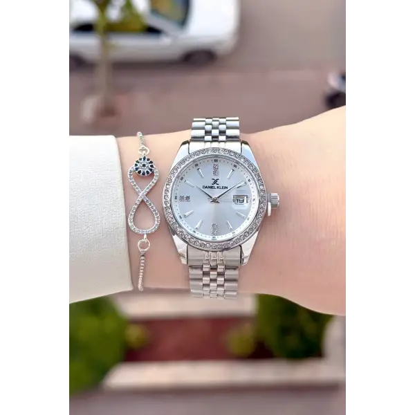 Gümüş Renk 32,5 Mm Hediye Paketli Kadın Kol Saati
