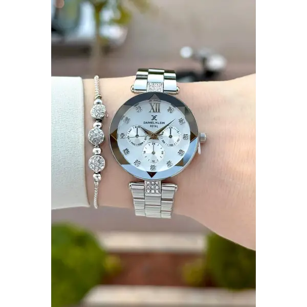 Gümüş Renk Hediye Paketli 32 Mm Kadın Kol Saati