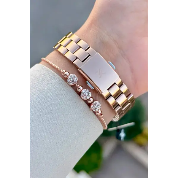 Rose Renk Hediye Paketli 32 Mm Kadın Kol Saati