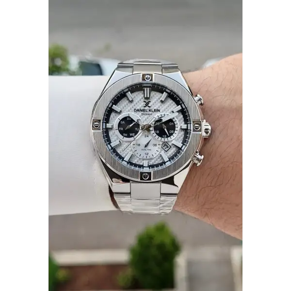Gümüş Renk 46,5 Mm Hediye Paketli Erkek Kol Saati