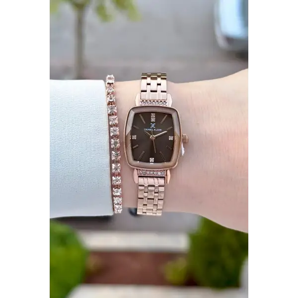Rose Renk Hediye Paketli 22 Mm Kadın Kol Saati