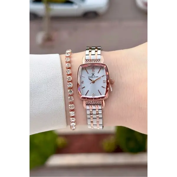 Rose Gümüş Renk Hediye Paketli 22 Mm Kadın Kol Saati