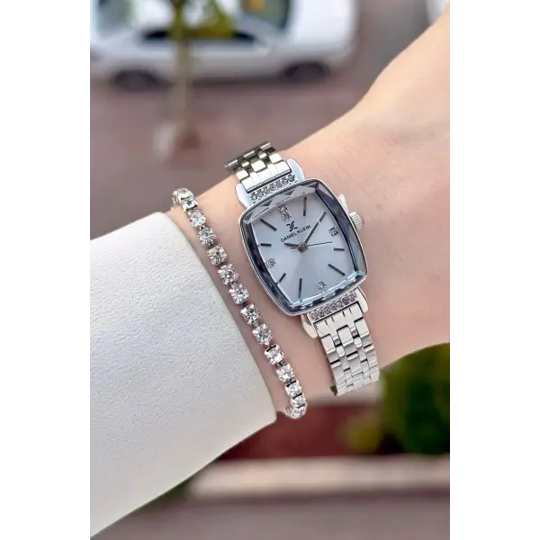Gümüş Renk Hediye Paketli 22 Mm Kadın Kol Saati