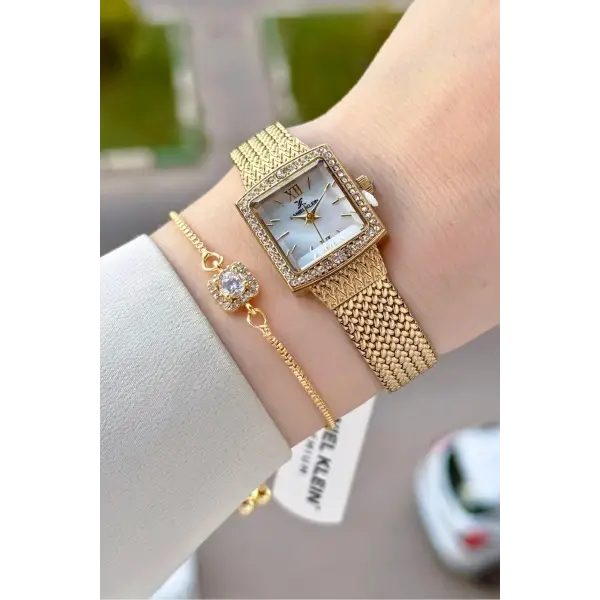 Gold Renk Hediye Paketli 20,5 Mm Kadın Kol Saati