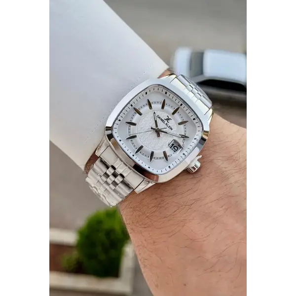 Gümüş Renk 39 Mm Hediye Paketli Erkek Kol Saati