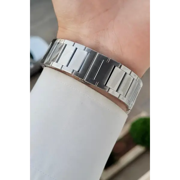 Kadranı Kahverengi Kordonu Gümüş Renk Hediye Paketli 44 Mm Erkek Kol Saati