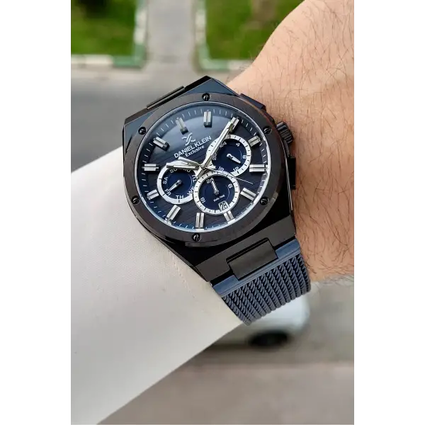 Kasası Siyah Kordonu Lacivert Renk 42 Mm Hediye Paketli Erkek Kol Saati