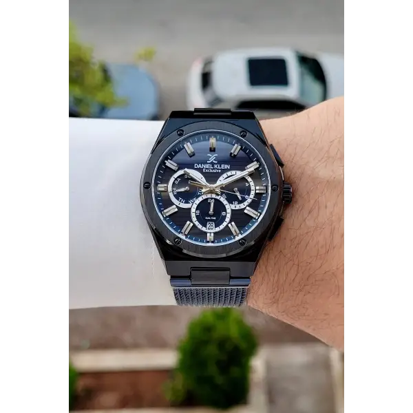 Kasası Siyah Kordonu Lacivert Renk 42 Mm Hediye Paketli Erkek Kol Saati