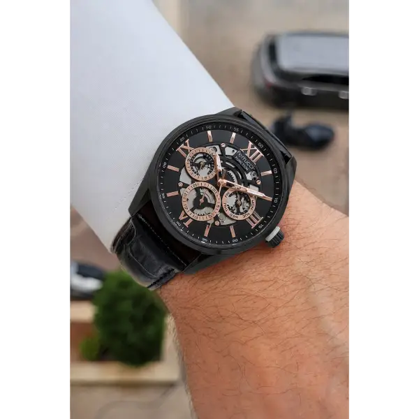 Rakamları Rose Kordonu Siyah Renk İç Göstergeleri Aktif 45 Mm Erkek Kol Saati