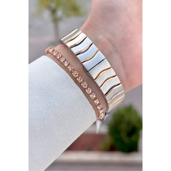 Kadranı Bordo Kordonu Rose Gümüş Renk 30 mm Hediye Paketli Kadın Kol Saati