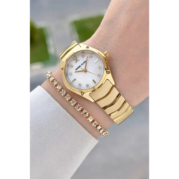 Gold Renk 30 mm Hediye Paketli Kadın Kol Saati