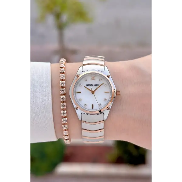 Rose Gümüş Renk 30 mm Hediye Paketli Kadın Kol Saati