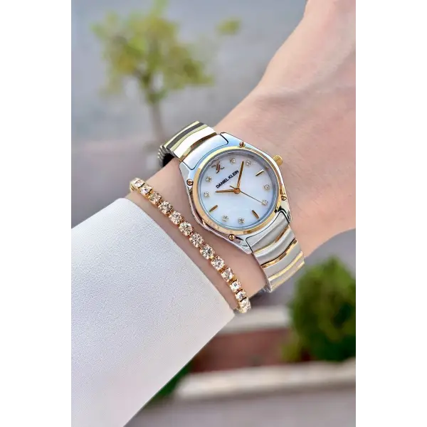 Gold Gümüş Renk 30 mm Hediye Paketli Kadın Kol Saati
