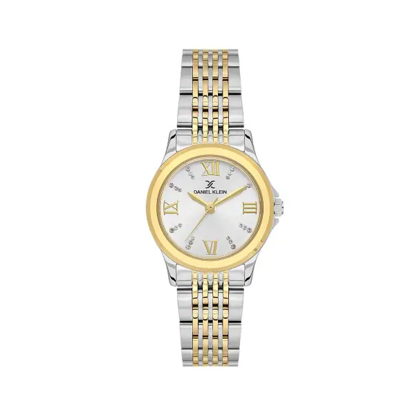 Gold Gümüş Renk 28 Mm Hediye Paketli Kadın Kol Saati