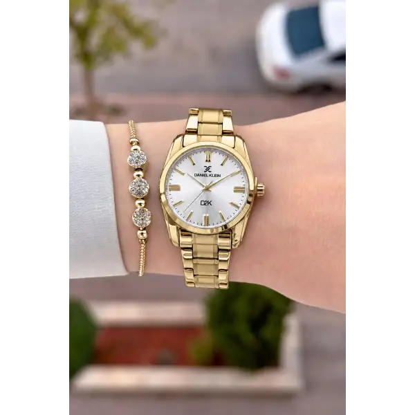 Gold Renk 30 Mm Hediye Paketli Kadın Kol Saati
