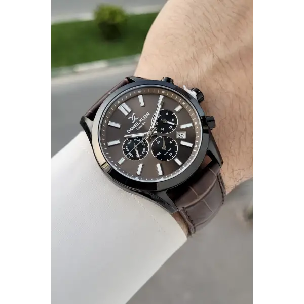 Acı Kahverengi Renk 43 Mm İç Göstergeleri Aktif Erkek Kol Saati