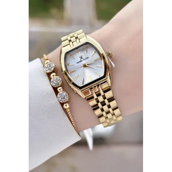 Daniel Klein DKISTE1445 Gold Renk 2 Yıl Garantili Kadın Kol Saati ve Bileklik