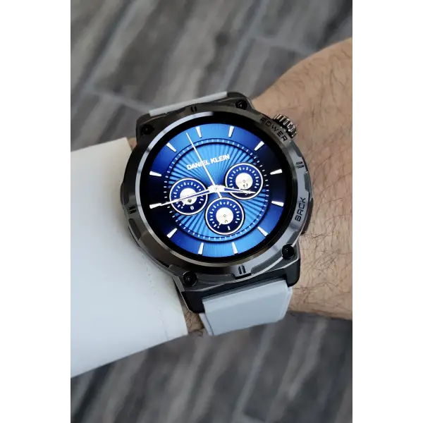 Çağrı Alma ve Yapma Özellikli Kasası Siyah Kordonu Gri Renk Akıllı Saat