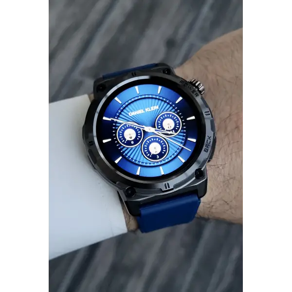 Çağrı Alma Ve Yapma Özellikli Lacivert Renk Android Ve Iphone Uyumlu Akıllı Kol Saati