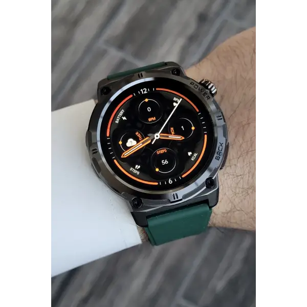 Çağrı Alma ve Yapma Özellikli Yeşil Renk Android ve iphone Uyumlu Akıllı Saat