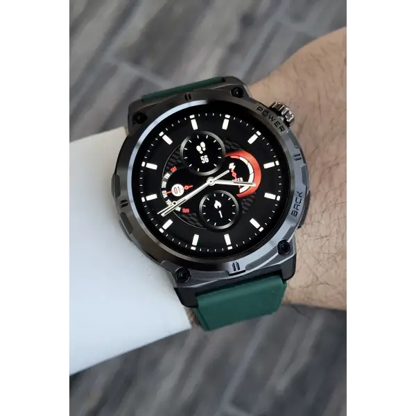 Çağrı Alma ve Yapma Özellikli Yeşil Renk Android ve iphone Uyumlu Akıllı Saat