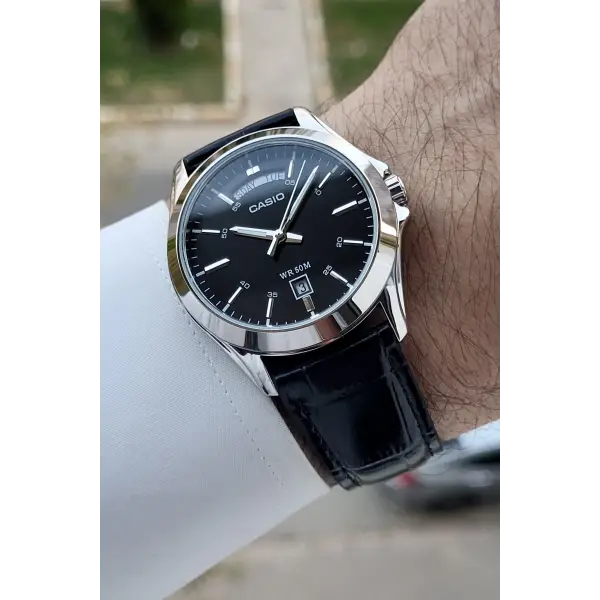 Casio CSISTE187 Kasası Metalik Kordonu Siyah Renk 2 Yıl Garantili Erkek Kol Saati