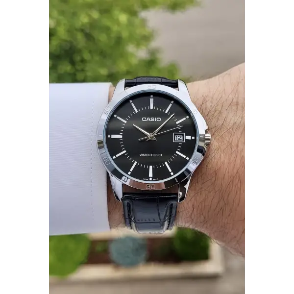 Casio CSISTE7 Kasası Gümüş Kordonu Siyah Renk Hediye Paketli Erkek Kol Saati